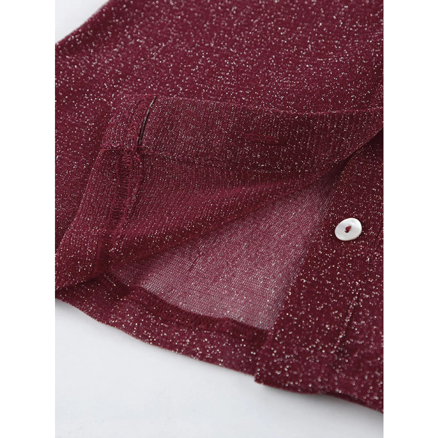 Button Down Long Sleeve Shirt with Scarf Apparel and Accessories