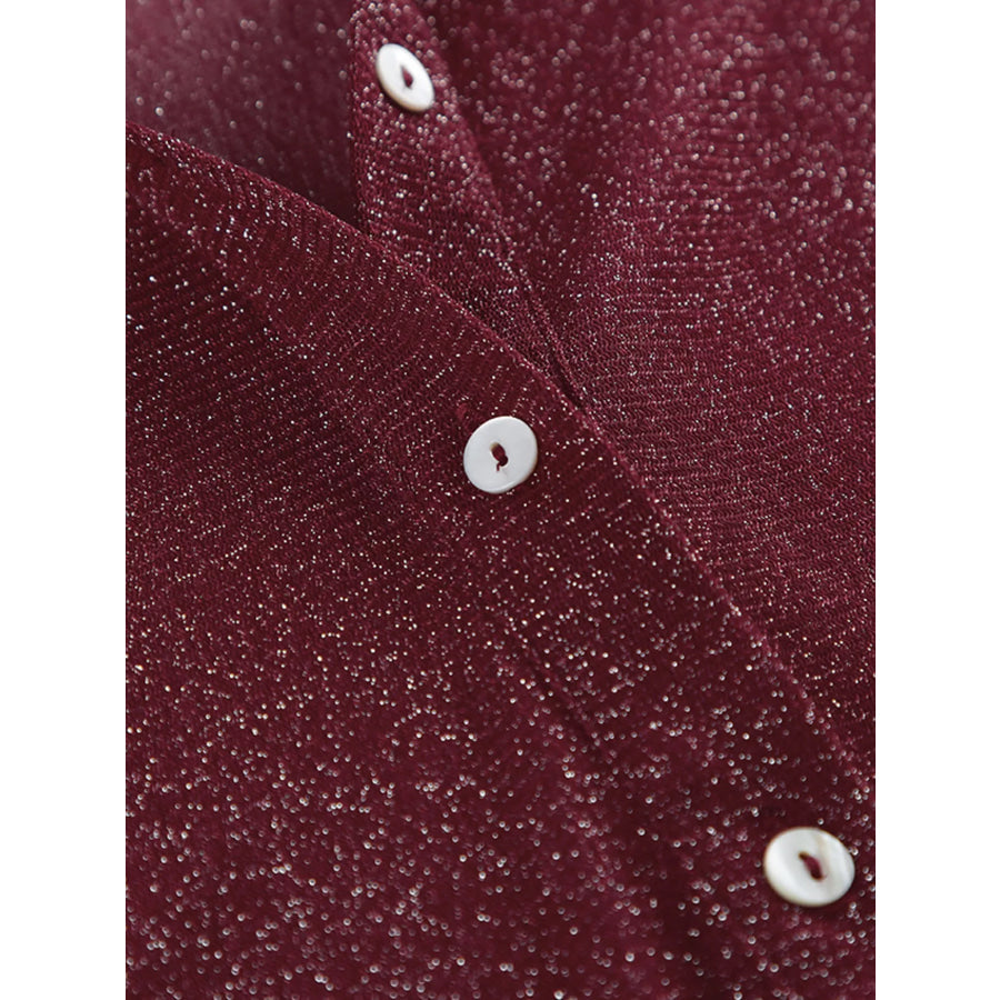 Button Down Long Sleeve Shirt with Scarf Apparel and Accessories