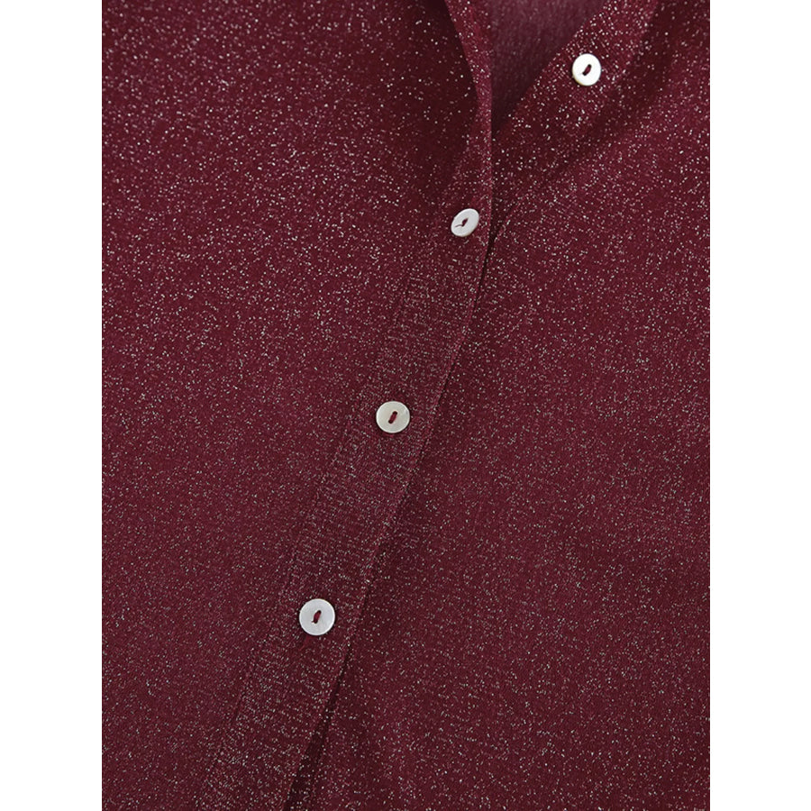 Button Down Long Sleeve Shirt with Scarf Apparel and Accessories
