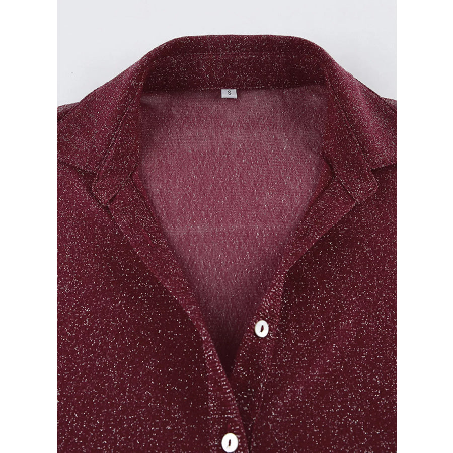 Button Down Long Sleeve Shirt with Scarf Apparel and Accessories