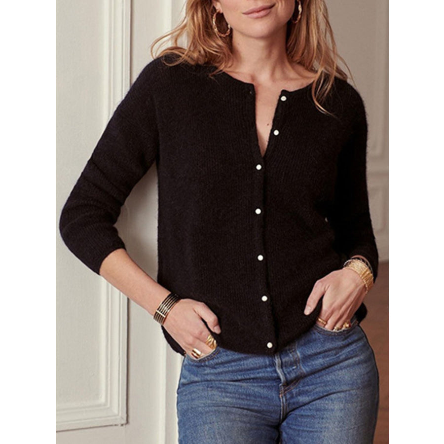 Button Down Long Sleeve Sweater Apparel and Accessories