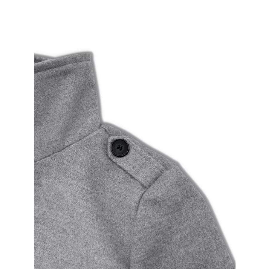 Button-Down Longline Coat with Belt Apparel and Accessories