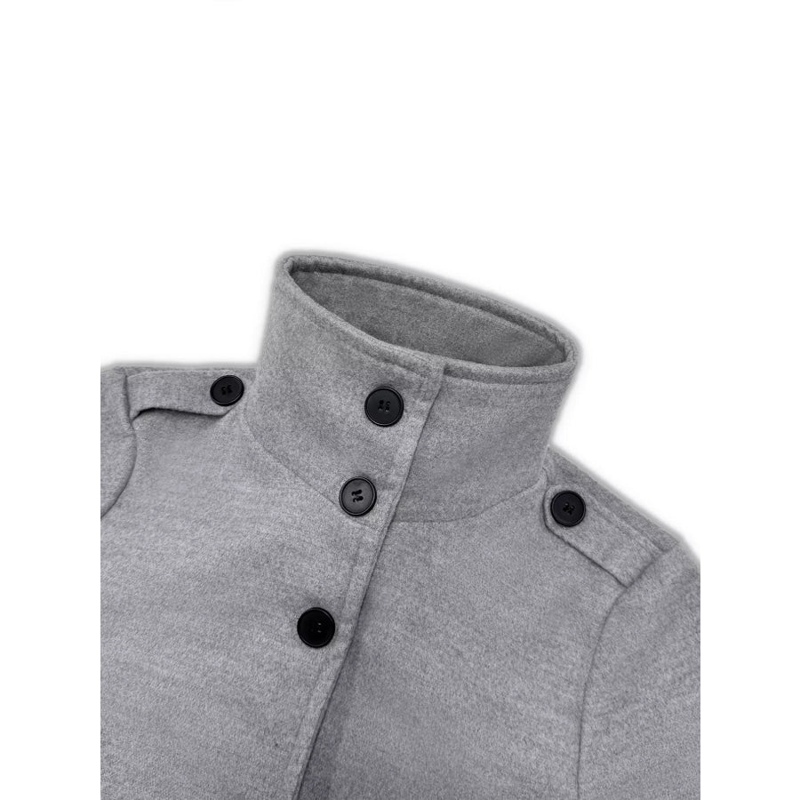 Button-Down Longline Coat with Belt Apparel and Accessories