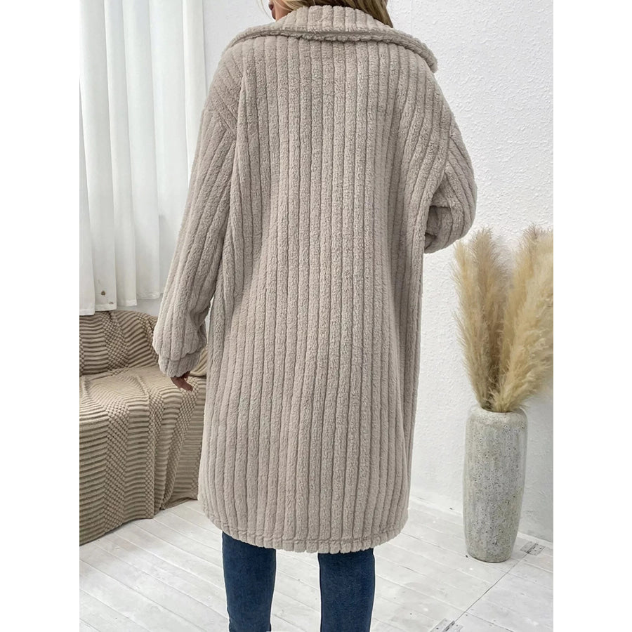 Button-Down Longline Outerwear Dark Gray / S Apparel and Accessories