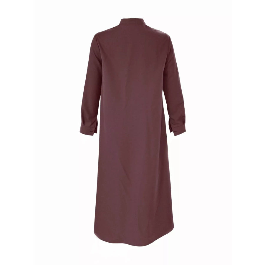 Button-Down Maxi Shirt Dress Apparel and Accessories