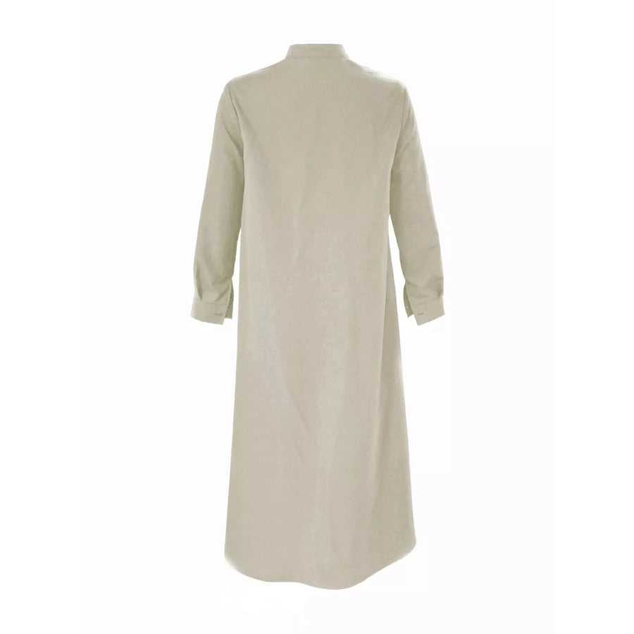 Button-Down Maxi Shirt Dress Apparel and Accessories
