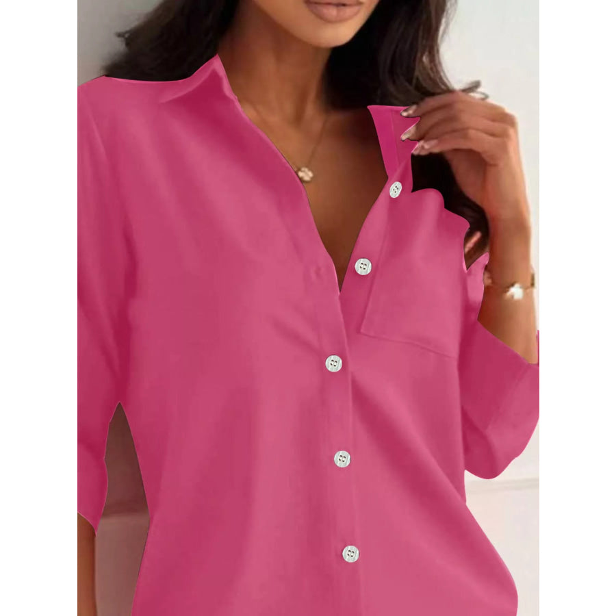 Button-Down Roll-Up Sleeve Shirt Apparel and Accessories