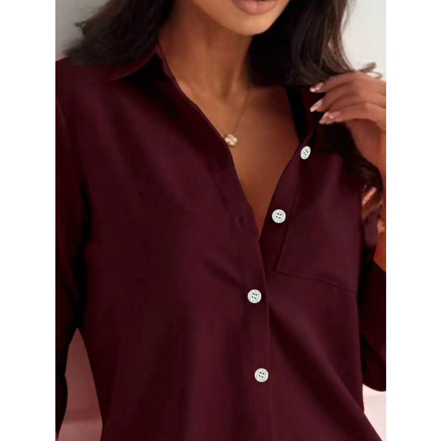 Button-Down Roll-Up Sleeve Shirt Apparel and Accessories