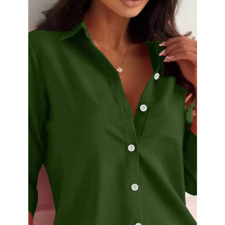 Button-Down Roll-Up Sleeve Shirt Apparel and Accessories