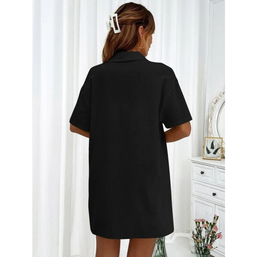 Button Down Shirt and Drawstring Shorts Set Apparel Accessories