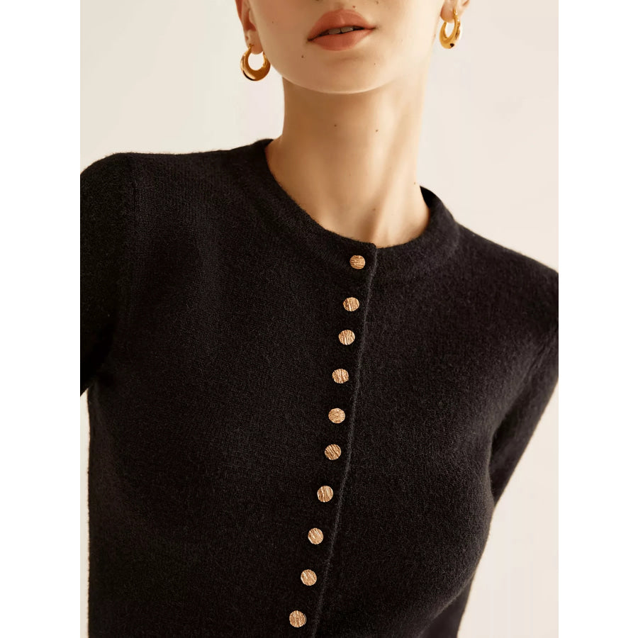 Button-Down Slim Fit Cardigan Apparel and Accessories
