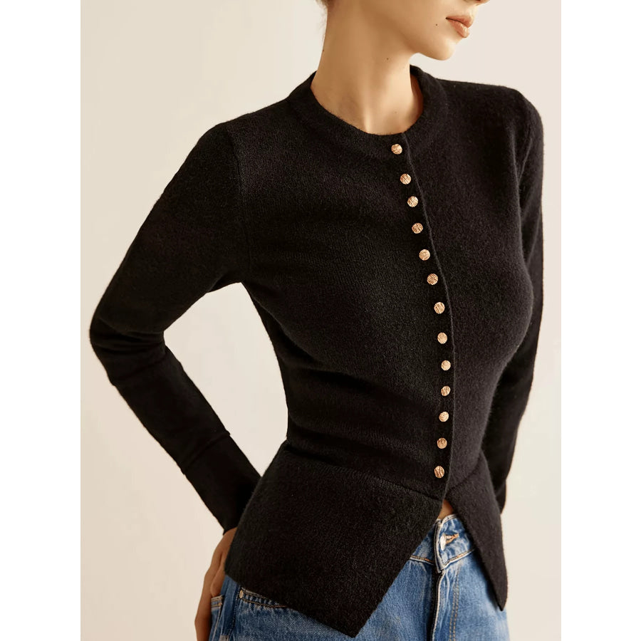 Button-Down Slim Fit Cardigan Apparel and Accessories