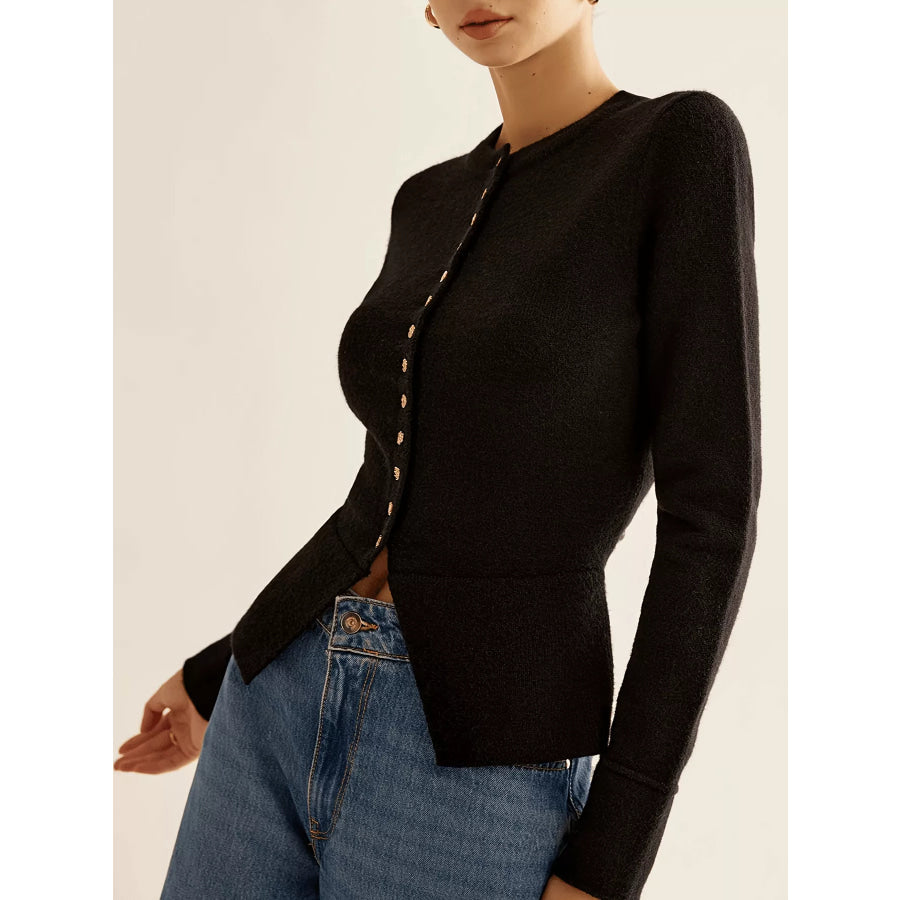 Button-Down Slim Fit Cardigan Apparel and Accessories