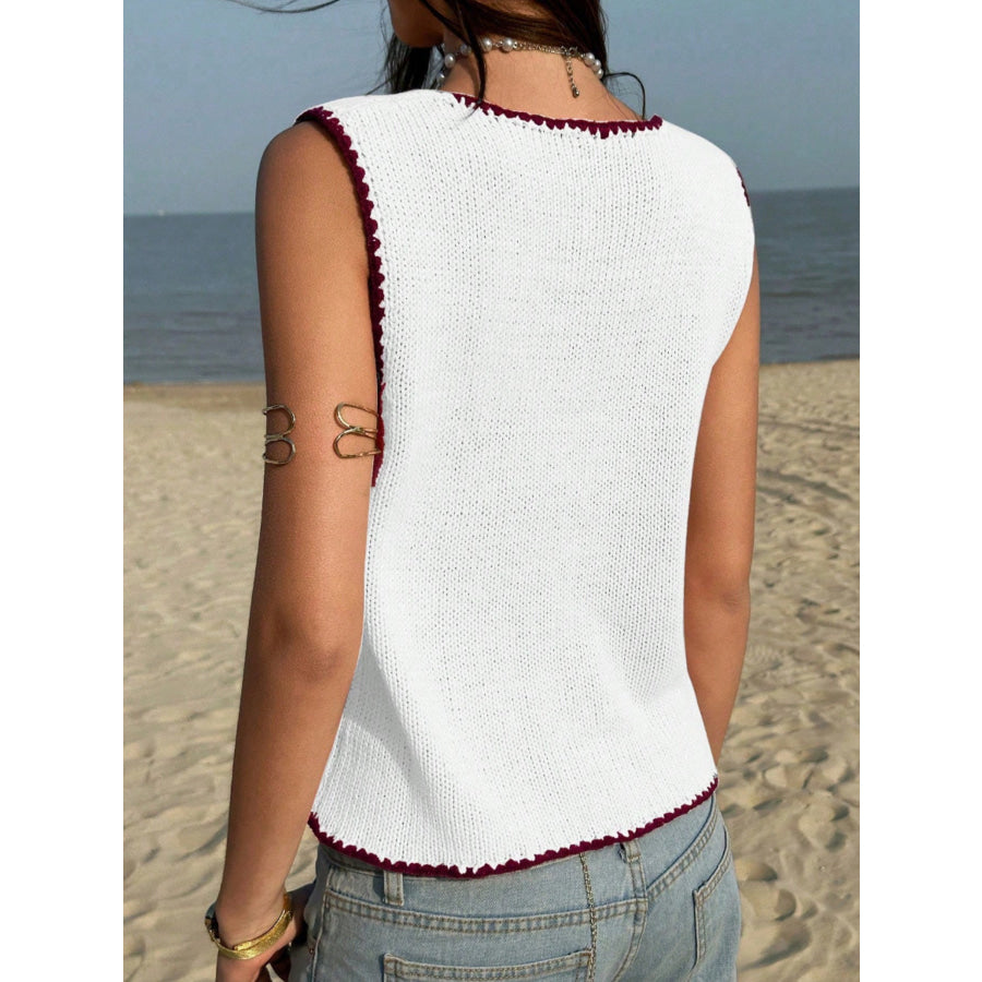 Button-Down Sweater Vest Apparel and Accessories
