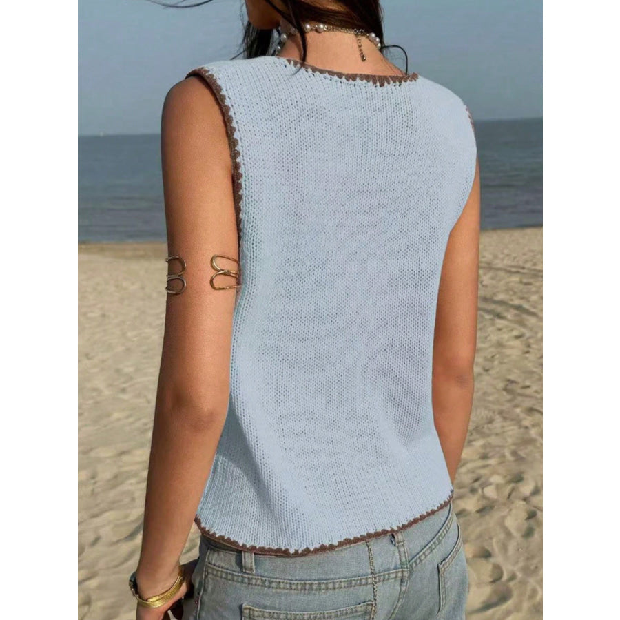 Button-Down Sweater Vest Apparel and Accessories