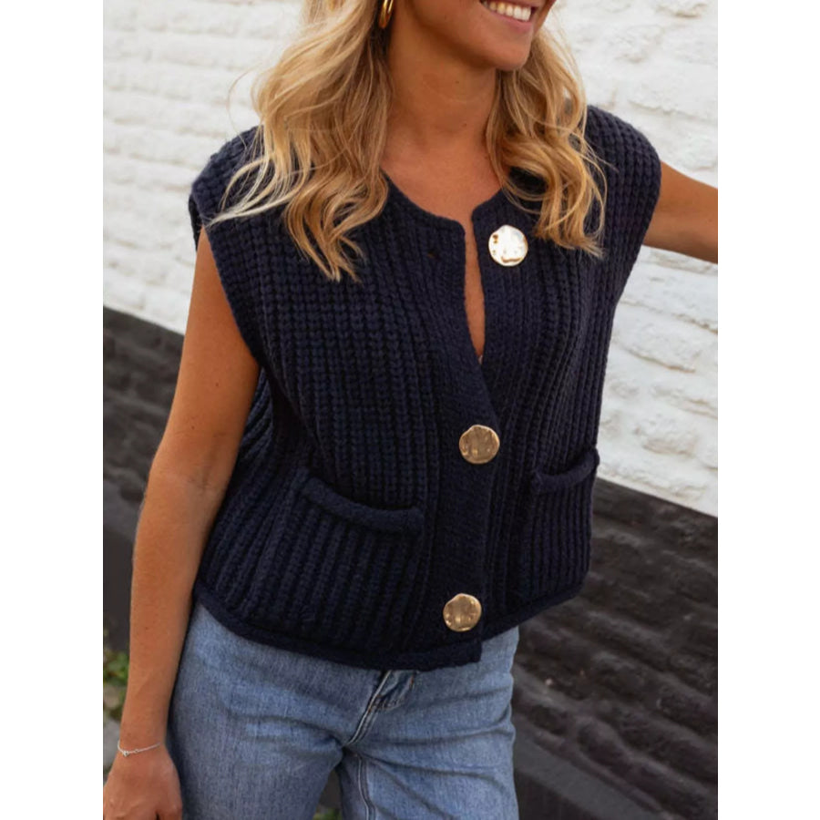 Button-Down Sweater Vest Apparel and Accessories