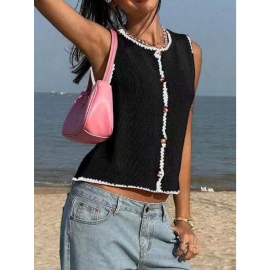 Button-Down Sweater Vest Apparel and Accessories