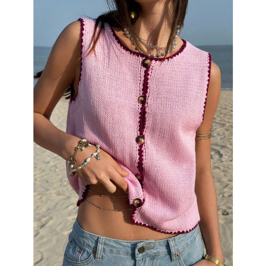 Button-Down Sweater Vest Apparel and Accessories