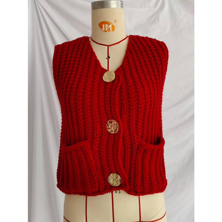 Button-Down Sweater Vest Apparel and Accessories