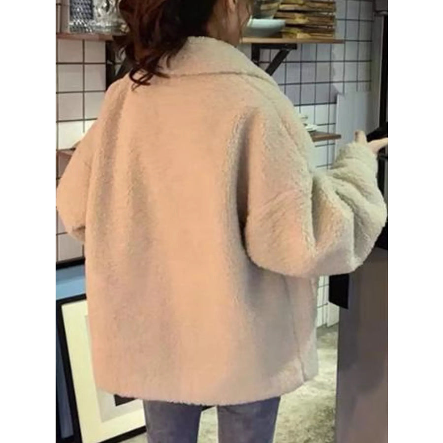 Button-Down Teddy Jacket Apparel and Accessories