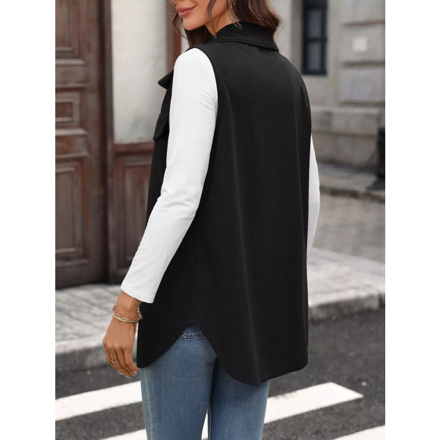 Button-Down Utility Vest Coat Apparel and Accessories