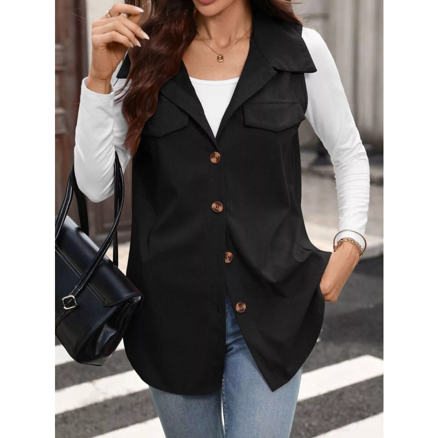 Button-Down Utility Vest Coat Apparel and Accessories