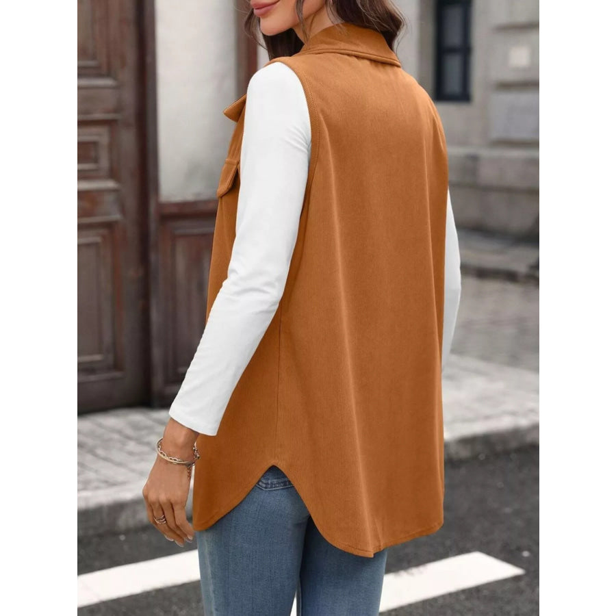 Button-Down Utility Vest Coat Apparel and Accessories
