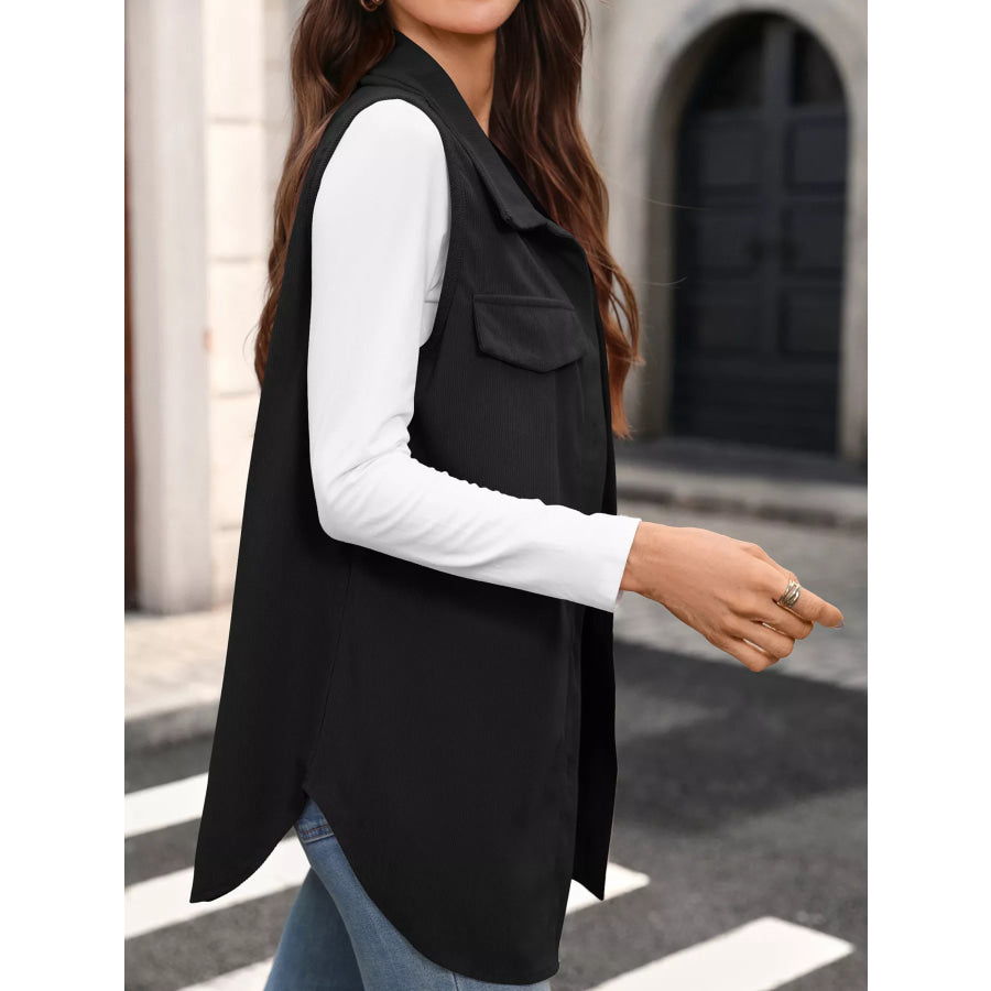 Button-Down Utility Vest Coat Apparel and Accessories