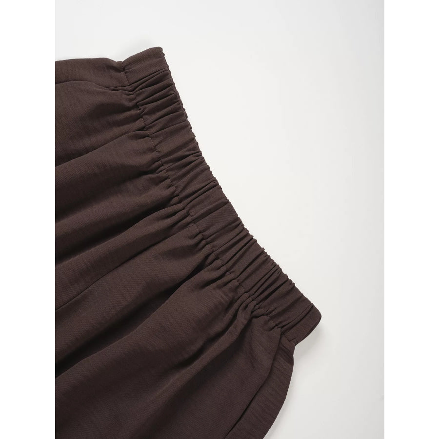 Button-Down Vest & Wide Leg Pants Set Apparel and Accessories