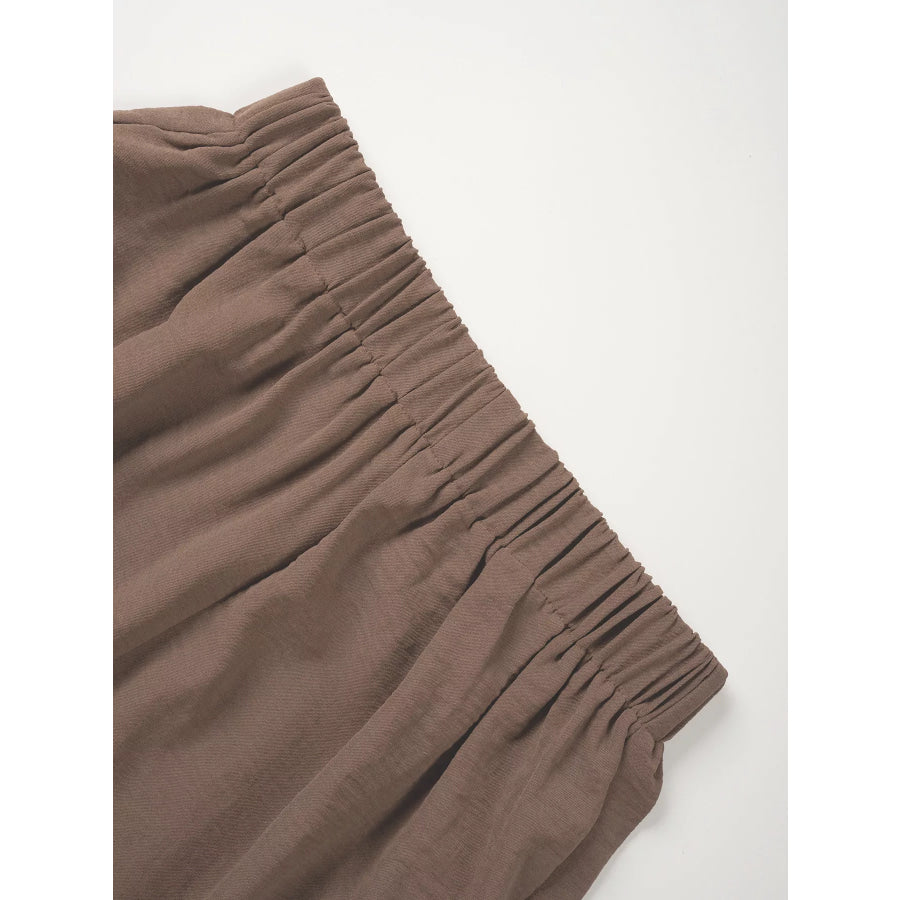Button-Down Vest & Wide Leg Pants Set Apparel and Accessories