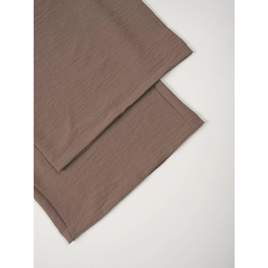 Button-Down Vest & Wide Leg Pants Set Apparel and Accessories