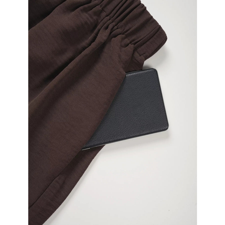 Button-Down Vest & Wide Leg Pants Set Apparel and Accessories