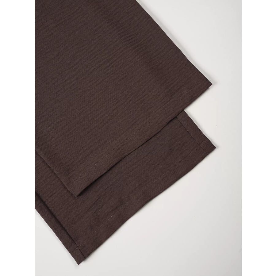 Button-Down Vest & Wide Leg Pants Set Apparel and Accessories