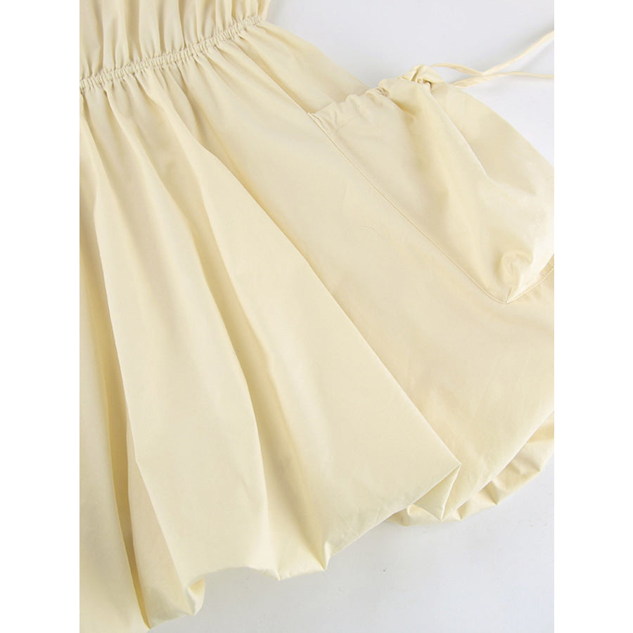 Button Front Bubble Hem Dress Apparel and Accessories