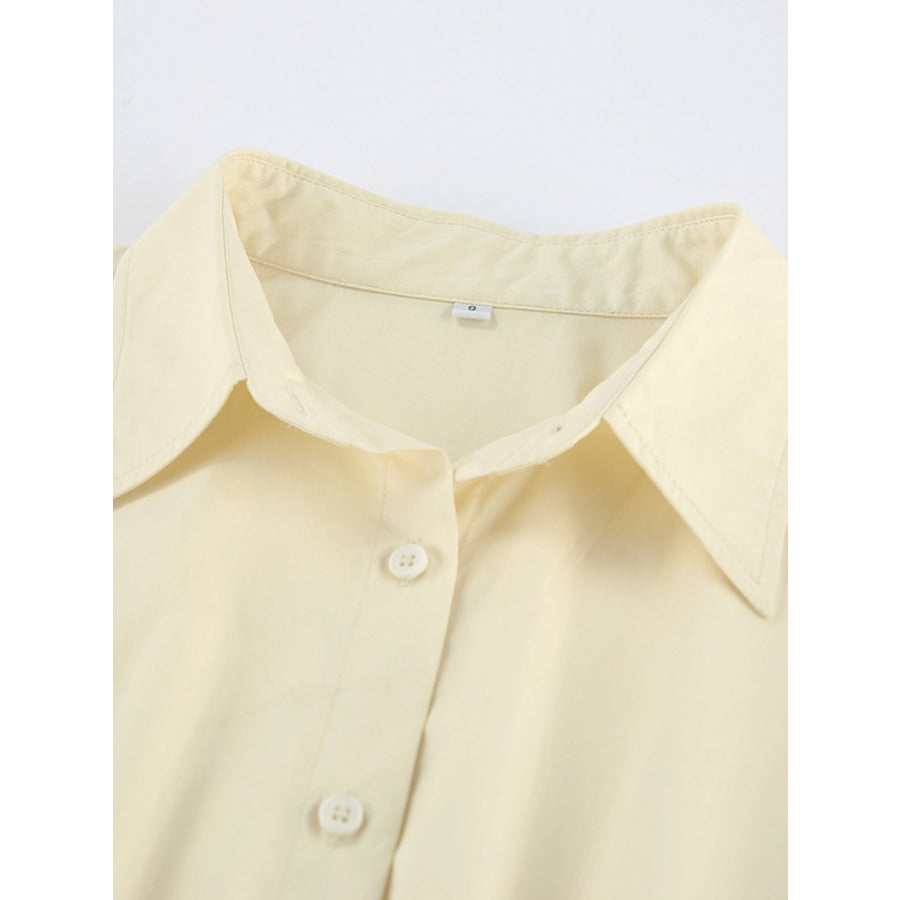 Button Front Bubble Hem Dress Apparel and Accessories