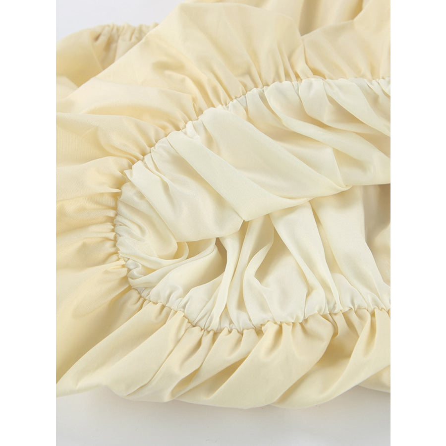 Button Front Bubble Hem Dress Apparel and Accessories