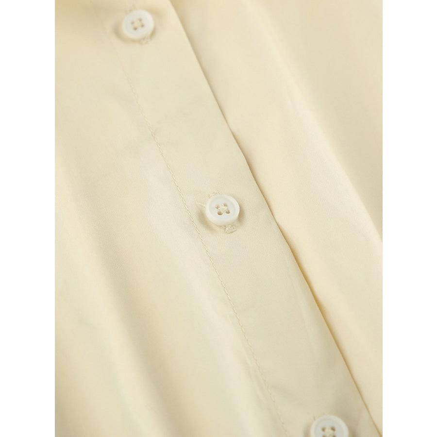 Button Front Bubble Hem Dress Apparel and Accessories