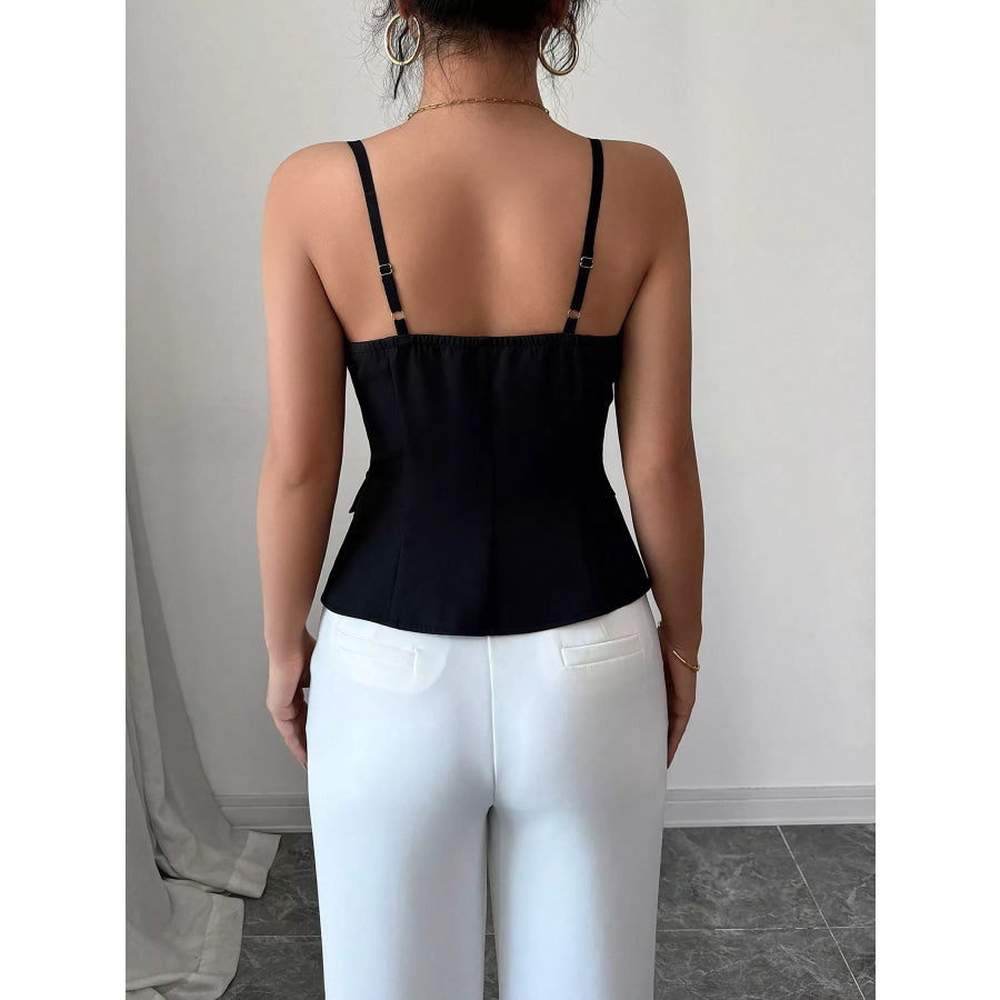 Button-Front Cami Top Apparel and Accessories