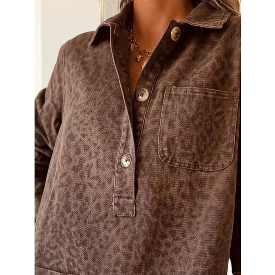 Button Front Denim Shirt Dress Apparel and Accessories