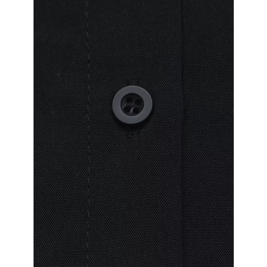 Button Front Flounce Sleeve Bodycon Shirt Dress Apparel and Accessories