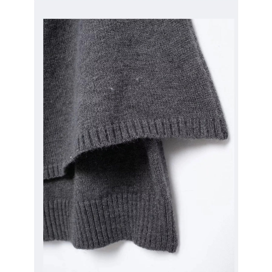 Button-Front Knit Cape Cardigan Apparel and Accessories