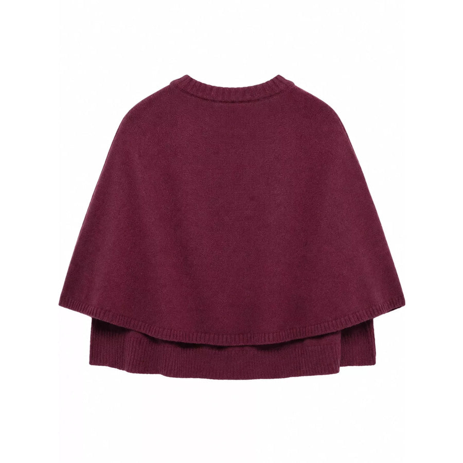 Button-Front Knit Cape Cardigan Apparel and Accessories