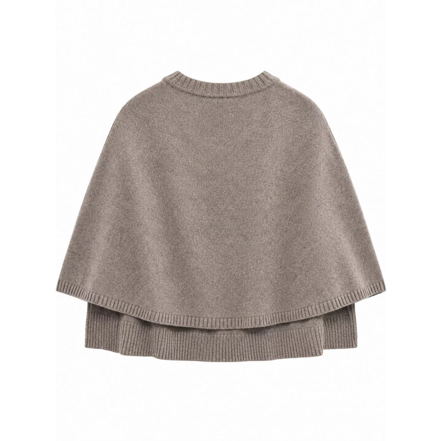 Button-Front Knit Cape Cardigan Apparel and Accessories