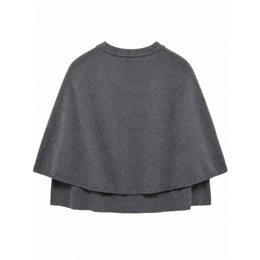 Button-Front Knit Cape Cardigan Apparel and Accessories