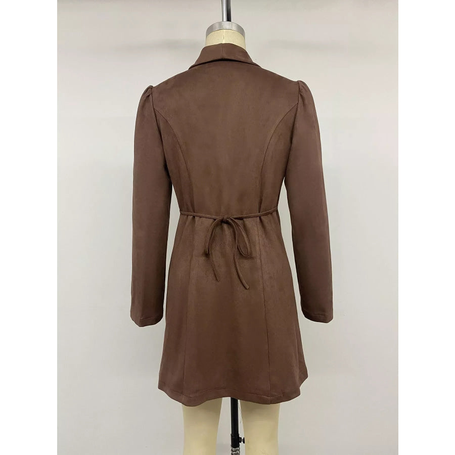 Button-Front Long Sleeve Blazer Dress Apparel and Accessories