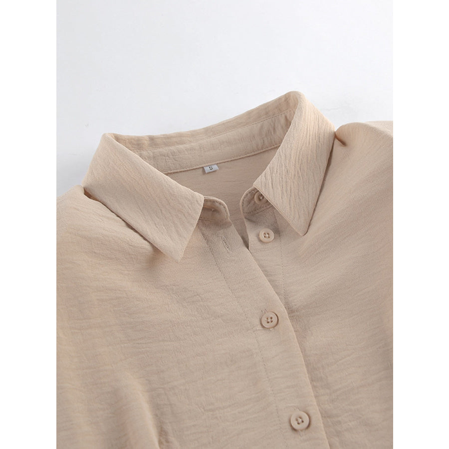 Button Front Long Sleeve Shirt Dress Apparel and Accessories