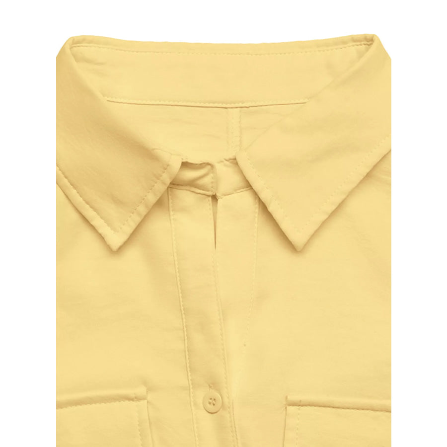 Button Front Sleeveless Blouse Apparel and Accessories