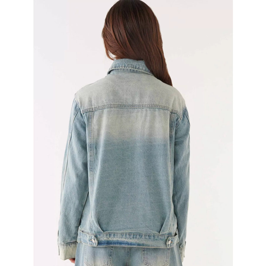 Button Up Denim Jacket and Jeans Set Apparel and Accessories