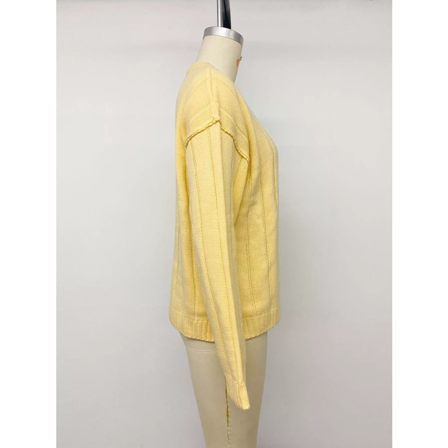 Button Up Dropped Shoulder Cardigan Apparel and Accessories
