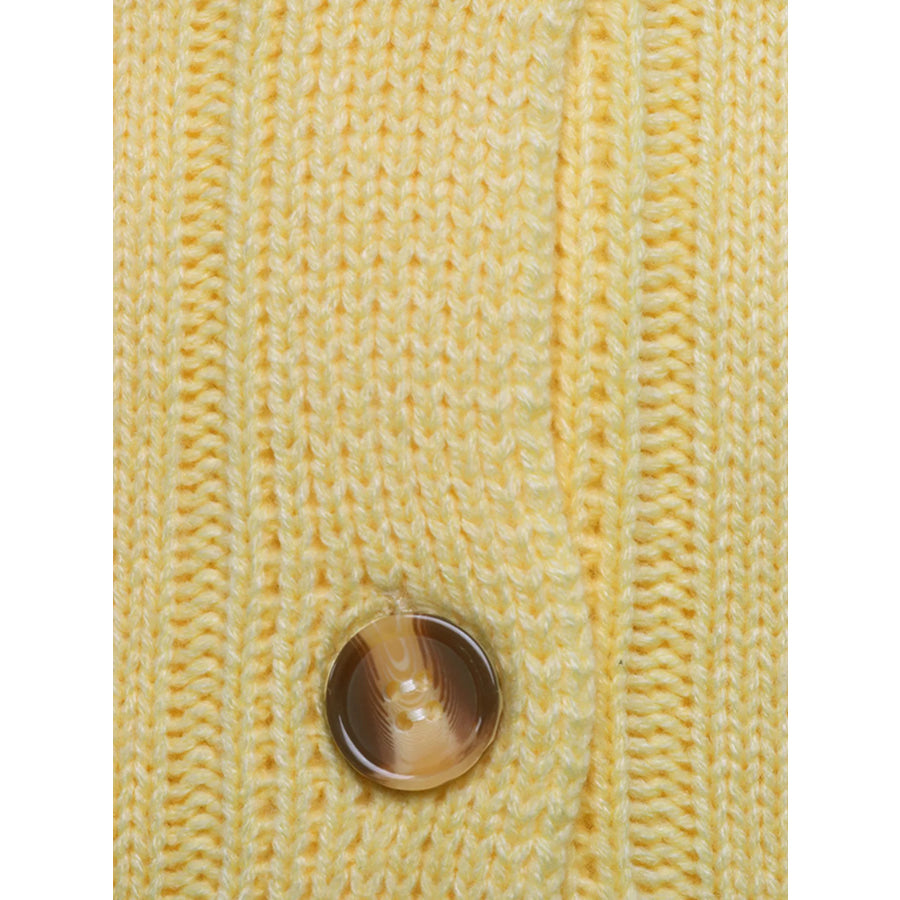 Button Up Dropped Shoulder Cardigan Apparel and Accessories